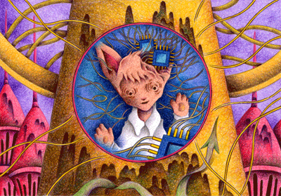 Fairy tale Illustration “Snow Cat” Illustration, Images and Pictures - 「Apparition of semiconductor」