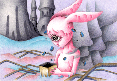 Fairy tale Illustration “Snow Cat” Illustration, Images and Pictures - 「Rabbit's incarnation」