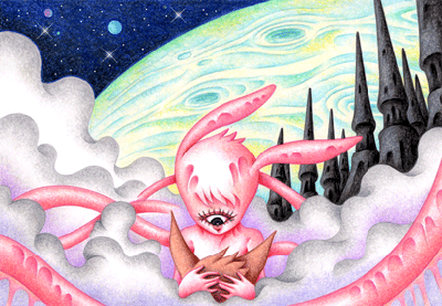 Fairy tale Illustration “Snow Cat” Illustration, Images and Pictures - 「The world of imagination」