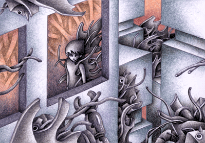 Science fiction Illustration, Images and Pictures - 「Mechanization city」