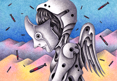 Science fiction Illustration, Images and Pictures - 「Angel in battlefield」