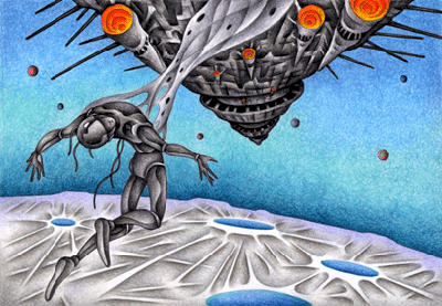 Science fiction Illustration, Images and Pictures - 「Caught cyborg」