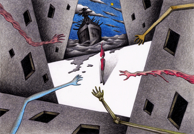 Science fiction Illustration, Images and Pictures - 「Arm that waits for ship」