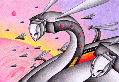 Science fiction Illustration, Images and Pictures - 「Start of combat bee」