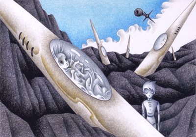 Science fiction Illustration, Images and Pictures - 「The invader's arrival」