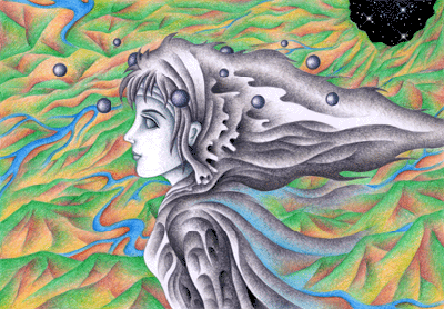 Science fiction Illustration, Images and Pictures - 「The cylinder world」