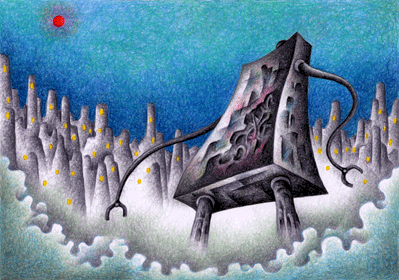 Science fiction Illustration, Images and Pictures - 「Ancient god who revives」