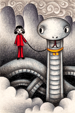 Fantasy Illustration, Images and Pictures - 「Friend's white snake」