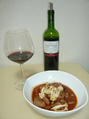 鶏肉と豆のトマト煮込み