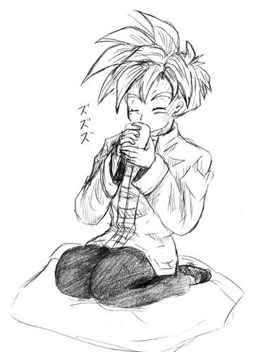お茶を啜る