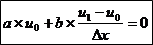 au0+b(u1-u0)/Δx=0