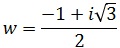 w=(-1+i√3)/2