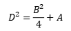 D^2=B^2/4+A
