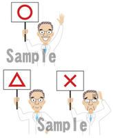 医者　ドクター　審判　ジャッジ　イラスト素材