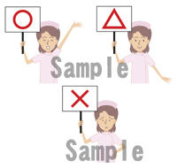 看護婦　看護師　ナース　判定　審判　イラスト素材