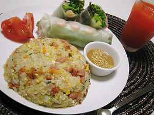 生春巻き＆チャーハン