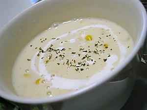 豆乳コーンポタージュスープ