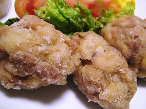 細切れ肉の唐揚げ