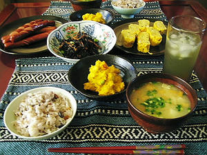 実家で朝食