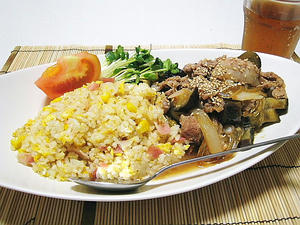 チャーハンwith麻婆茄子