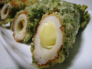 チーズ入り竹輪の磯辺揚げ
