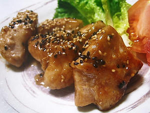 鶏のオイマヨ胡麻ソース炒め