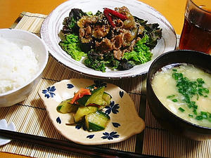 茄子と豚肉のオイスター炒めほか
