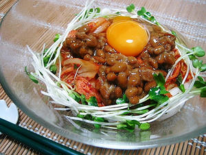納豆キムチうどん