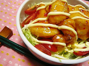 鶏チリ丼