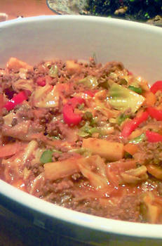 ひき肉キャベツトマトカレー