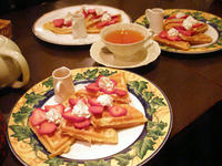 季節のワッフル