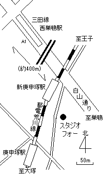 スタジオフォーの地図