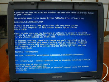 k7sentry.sys でブルースクリーン