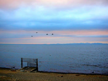 早朝、幻想的な空