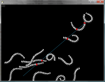 レーダーに触れると、なんか赤くなります