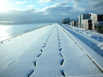 町並み、夏とかなり違います