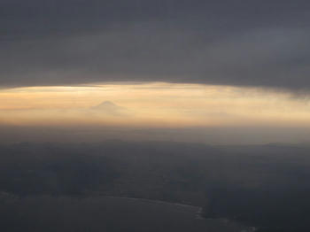 飛行機からの富士山