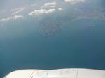 写真：機内から見る三浦半島