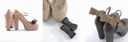 UNRELISH 通販 リボン付ストームパンプス