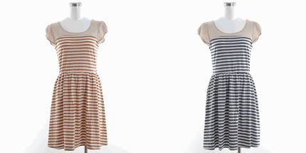 UNRELISH(アンレリッシュ) 通販 チュール切替ボーダーワンピース