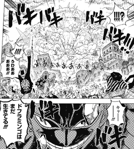 One Piece 第786話 熱き実況者 コロシアムの闘士達 命をかけた10分 ギャッツ トルトルの漫画発表会