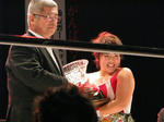 メインスポンサーのタイヤハウスBEST社長さんと奥田のツーショット(笑)