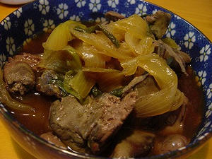 レバーと玉ねぎの炒め物