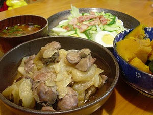 レバーと玉ねぎ煮込み
