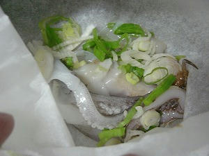 いかのはらわた焼く前