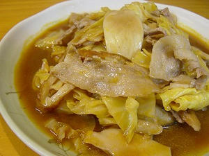 ミートローフソースでキャベツ煮込み