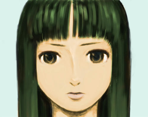 ロング娘顔アップ