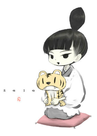 2010割烹着ちゃん＆トラ。