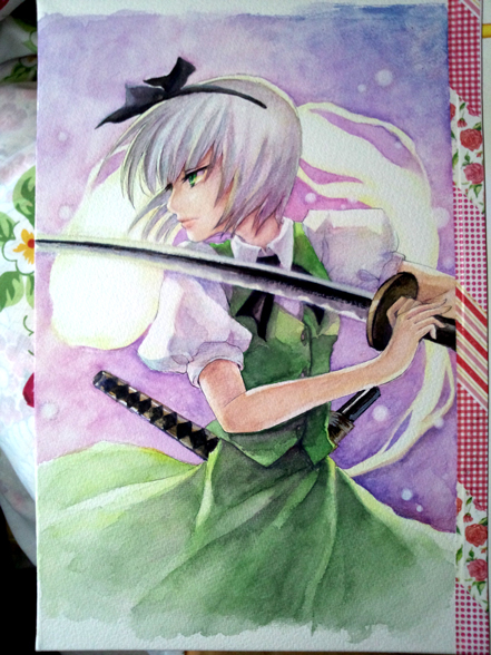 東方 魂魄妖夢さん イラスト制作しました Minoko No Manma