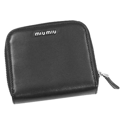 【07年春夏新作・送料無料】 miu miu ミュウミュウ 二つ折り財布 ブラック 5M0522 MATELASSE